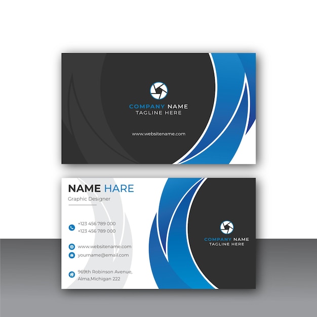 Modern Creative and Clean Business Card Template Design