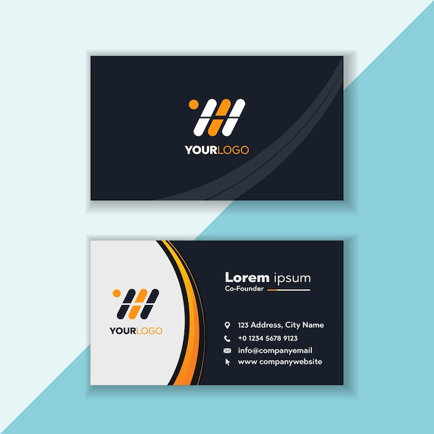 Modern creative and clean business card template vector illustration