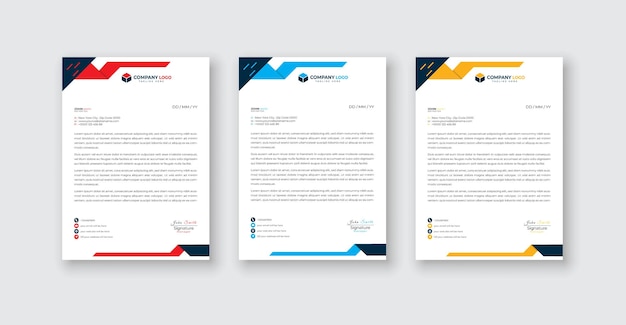 Vector modern creative clean business letterhead design template vector illustration