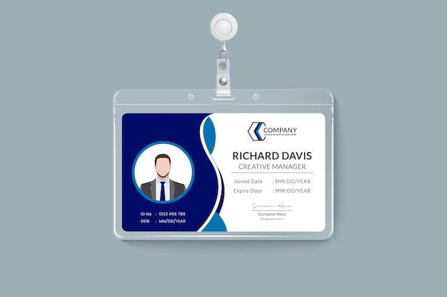 Modern Creative amp Clean business style employee ID card design