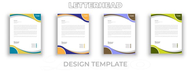 Vector modern creative clean business style letterhead bundle of your corporate project design