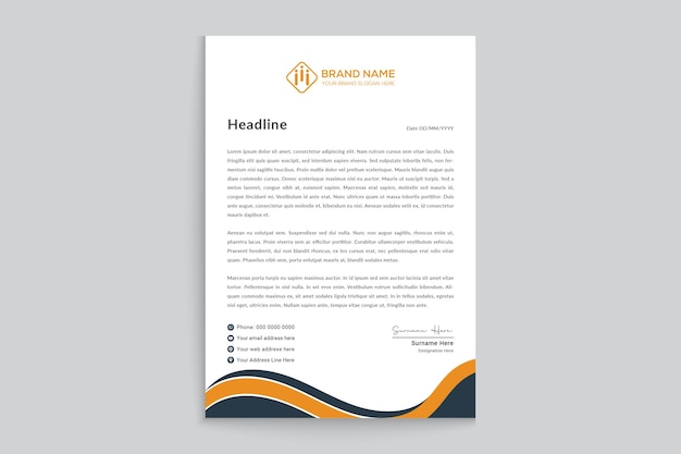 Modern creative clean business style letterhead bundle of your corporate project design