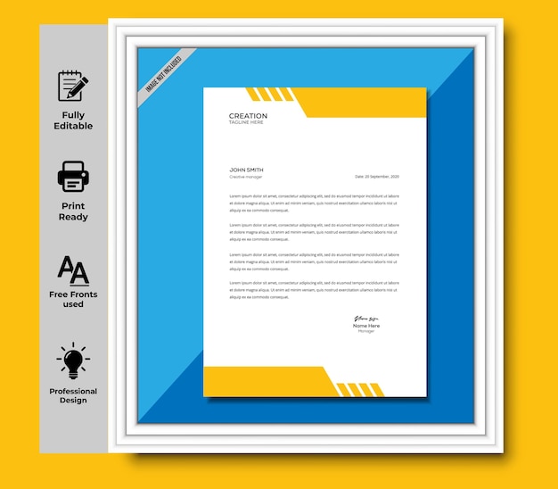 Modern Creative and Clean business style letterhead bundle of your corporate project design