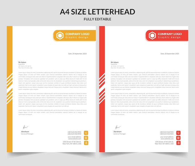 Modern Creative amp Clean business style letterhead bundle