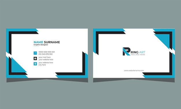 Modern Creative and Clean corporate card template for business and personal use.Portrait