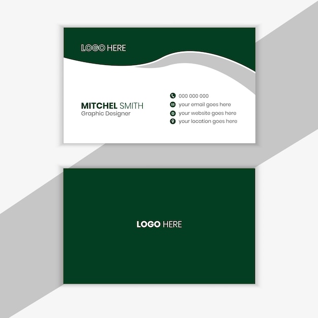Modern Creative and Clean professional business card template