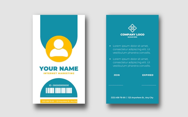 Modern Creative and Clean Two Sided Business Card Template. Flat Style Vector Illustration.