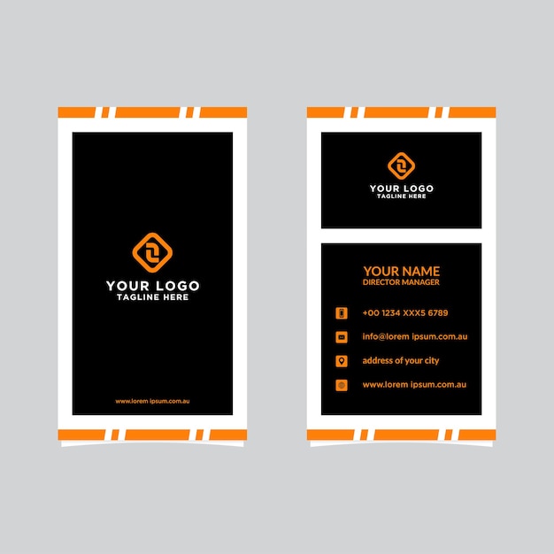 modern, creative and clean vector design business card template. vertical template