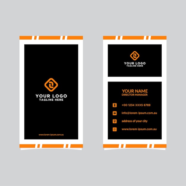 Modern, Creative and Clean Vector Design Business Card Template. Vertical Template