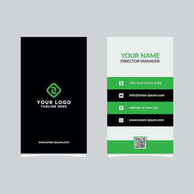 Modern, Creative and Clean Vector Design Business Card Template. Vertical Template