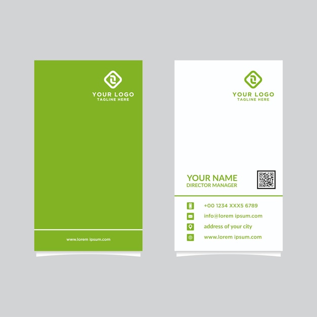 Modern, Creative and Clean Vector Design Business Card Template. Vertical Template