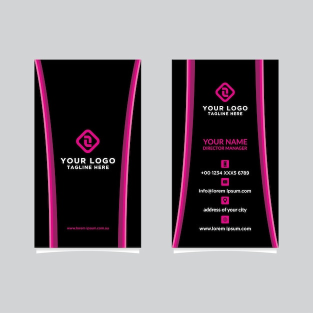 Modern, Creative and Clean Vector Design Business Card Template. Vertical Template