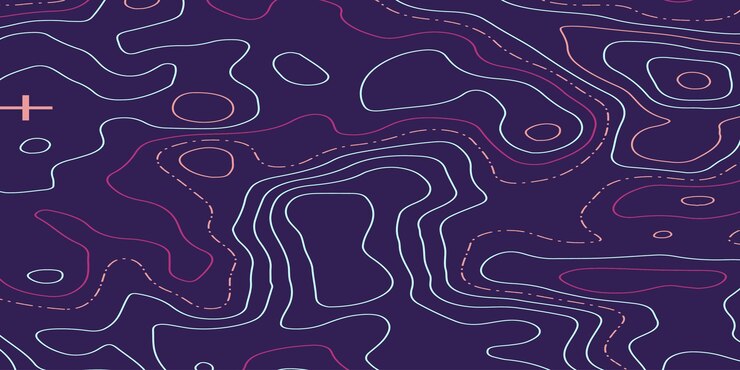 Vector modern creative contour topographic map patterns
