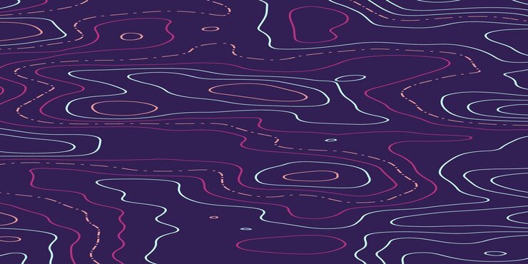 Vector modern creative contour topographic map patterns