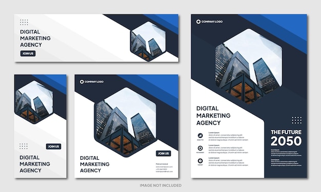 современный креативный корпоративный дизайн брошюры, шаблон фона и пост в социальных сетях, баннер instagram