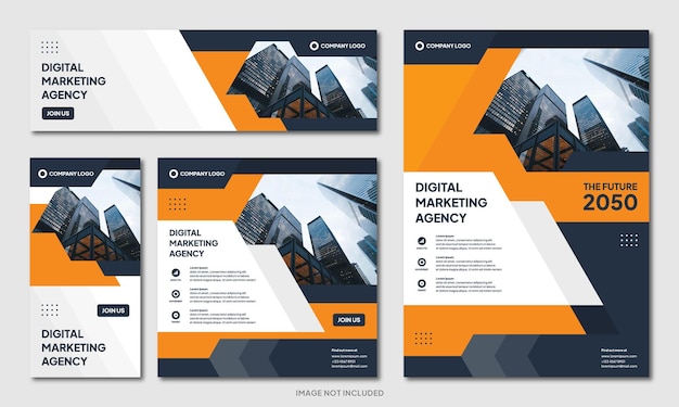 Modern creative corporate brochure design background template and social media post banner instagram