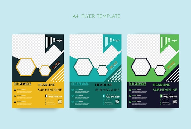 Modern and creative Corporate business flyer template design Set