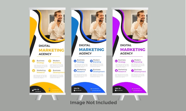 Modern creative corporate business roll up banner