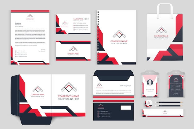 Vector modern and creative corporate business stationery design tamplete professional