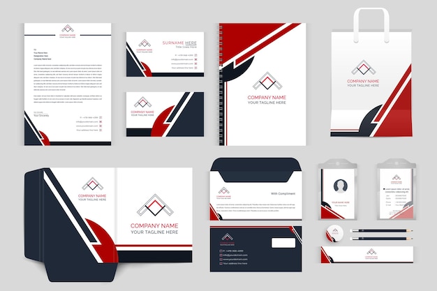 Vector modern and creative corporate business stationery design tamplete professional