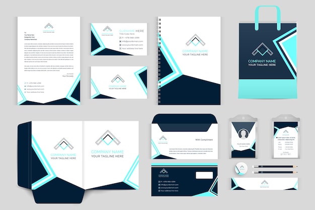 Modern and creative corporate business stationery design tamplete professional