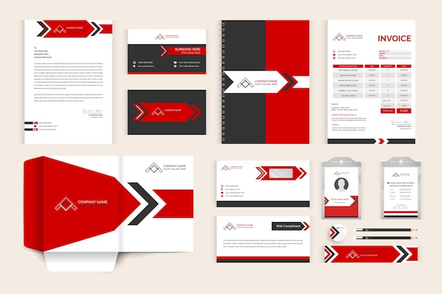 Vector modern and creative corporate business stationery design tamplete professional