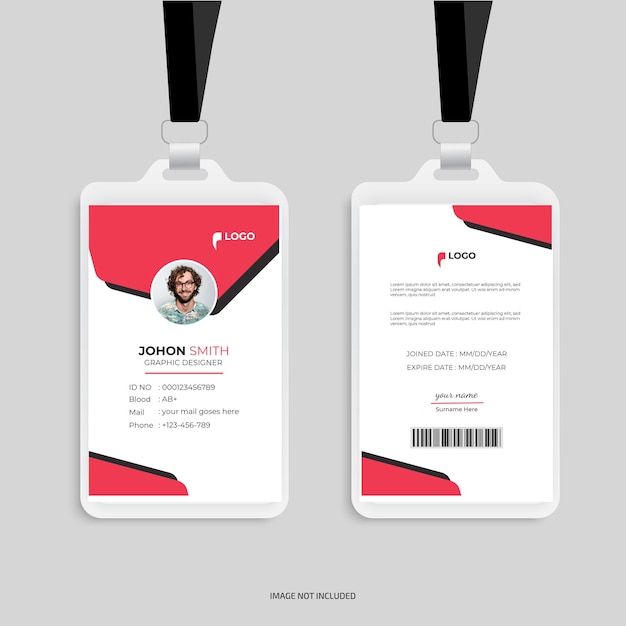 Modern and creative corporate company employee id card template design
