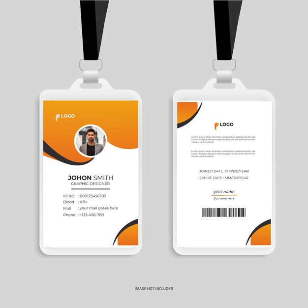 Vector modern and creative corporate company employee id card template design