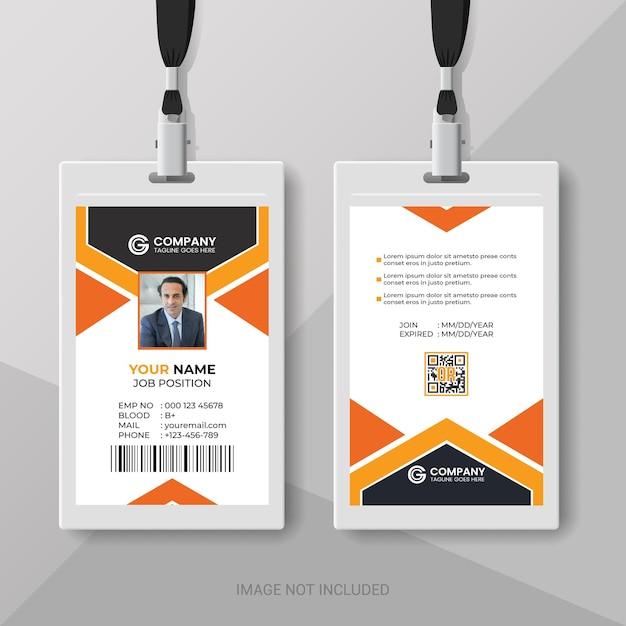 Modern and creative corporate company employee id card template