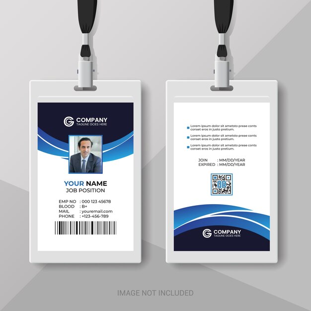 Modern and creative corporate company employee id card template