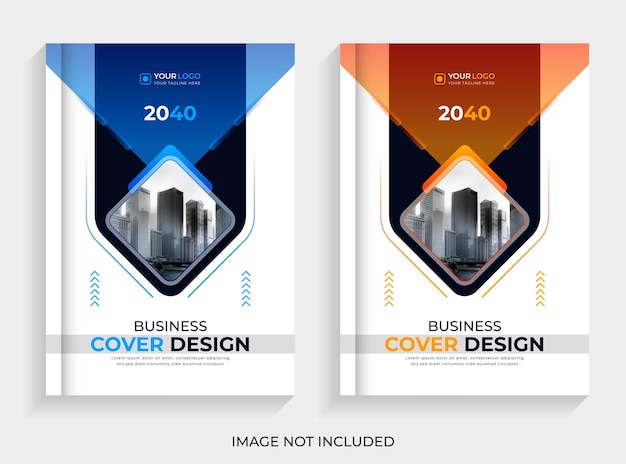 Modern Creative corporate jaarverslag boekomslag ontwerp set premium vector