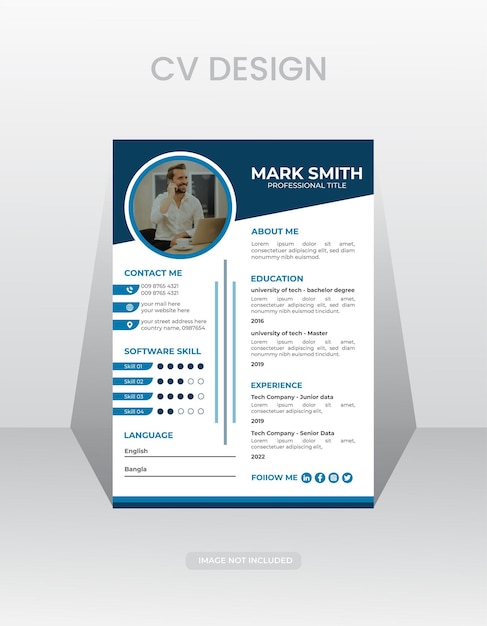 Modern and creative CV design template