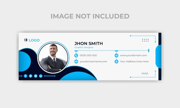 Modern and creative design email signature template for using personal information