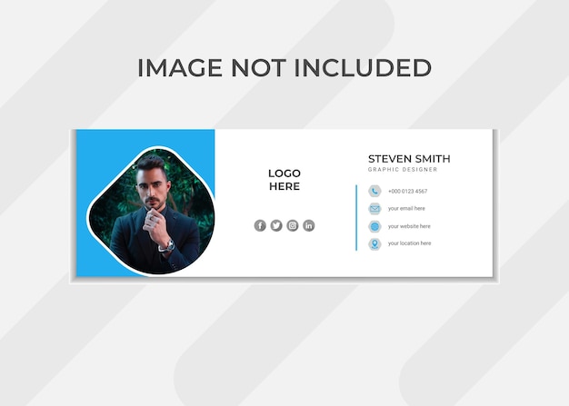 Modern creative email signature design template for business or personal use