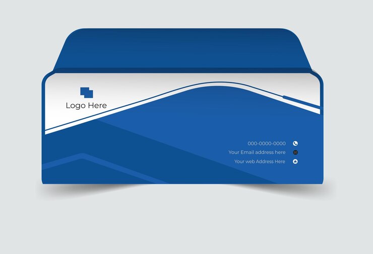 Vector modern creative envelope template