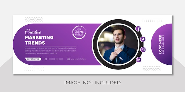 Modern creative facebook cover design template