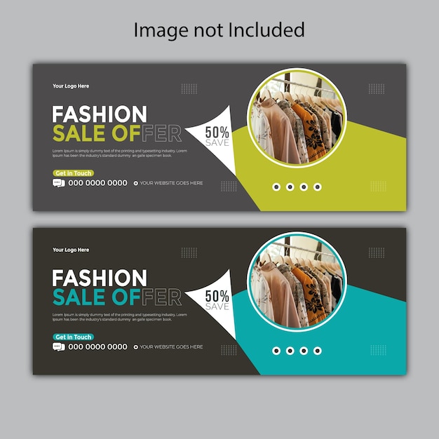 modern and creative facebook cover web banner design template vector file