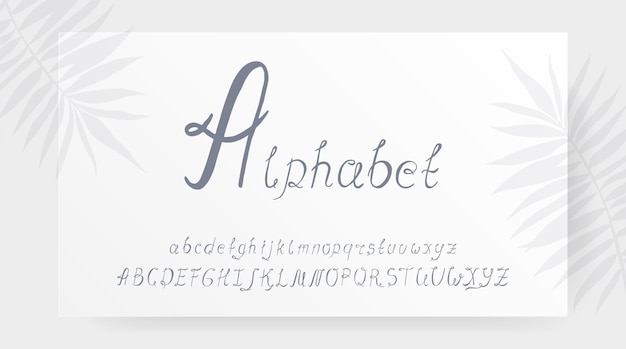 Modern creative font in handwritten style Cursive calligraphy letters for decor Lettering alphabet