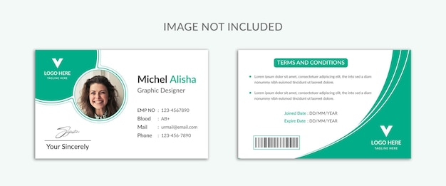 Modern creative id card template design premium vector