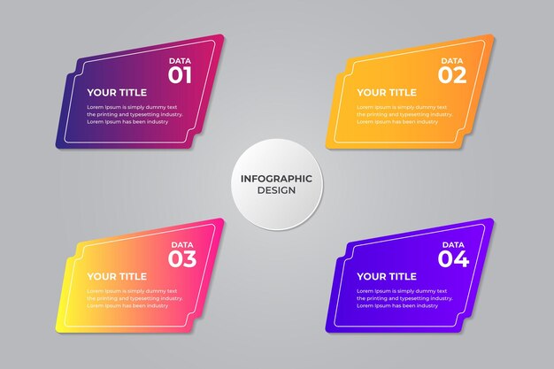 현대적이고 창의적인 infographic 비즈니스 배너 템플릿 디자인