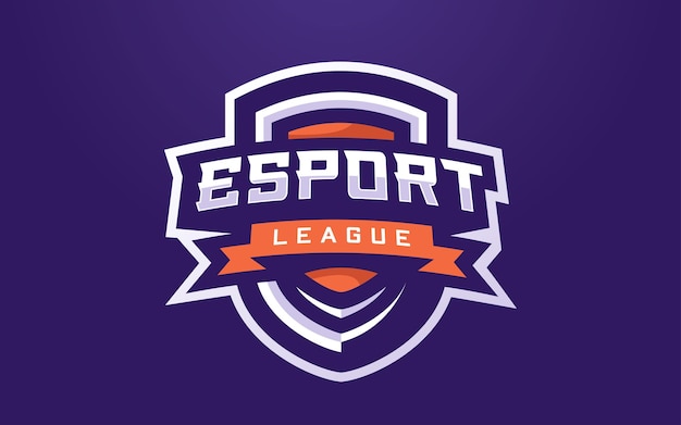 Vettore vettore del logo dell'emblema del torneo di esports isolato moderno e creativo per la lega di gioco o la squadra sportiva