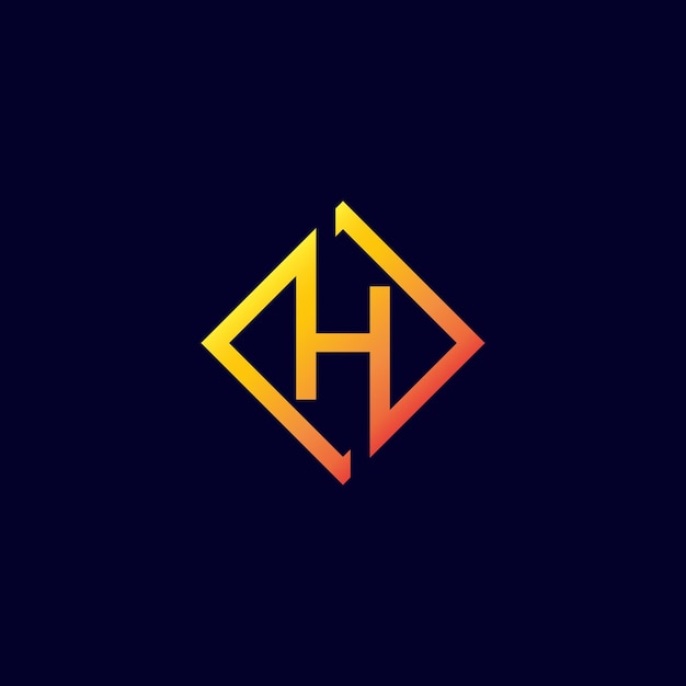 Modern creative letter H vector logo design