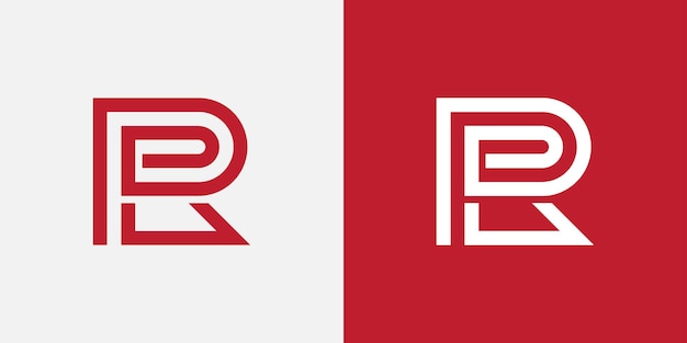 Modern creative letter R logo design Minimal R RR initial based vector icon