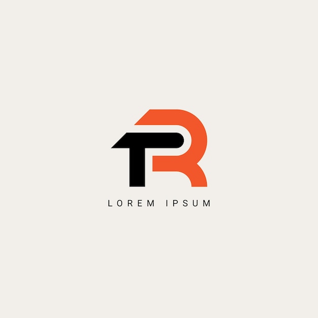 Modern creative letter tr rt logo icon design template elements