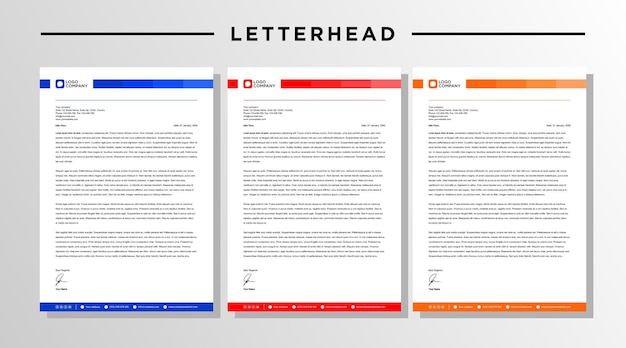 Modern creative letterhead design template