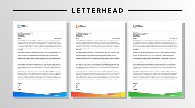 Modern creative letterhead design template