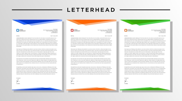 Modern creative letterhead design template