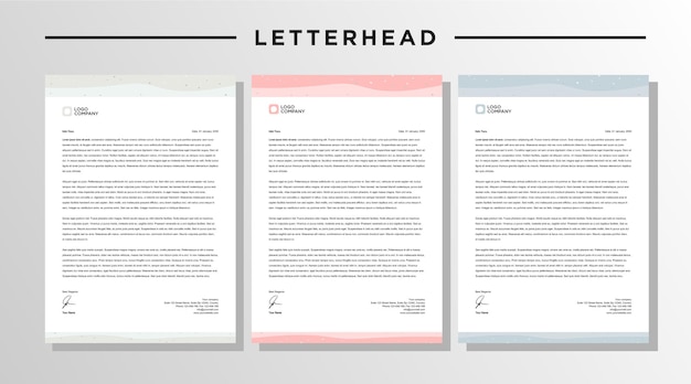 Modern creative letterhead design template