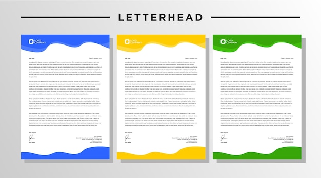 Modern creative letterhead design template