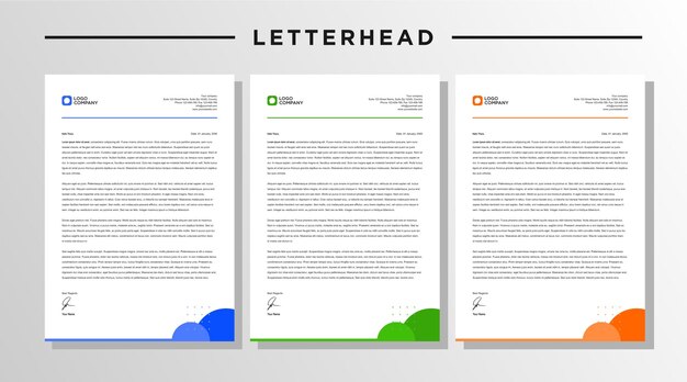 Modern creative letterhead design template